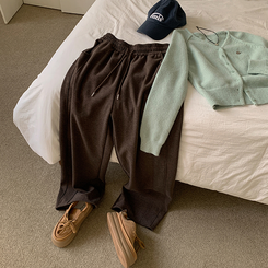 【起毛】サイドスリットトレーニングパンツ