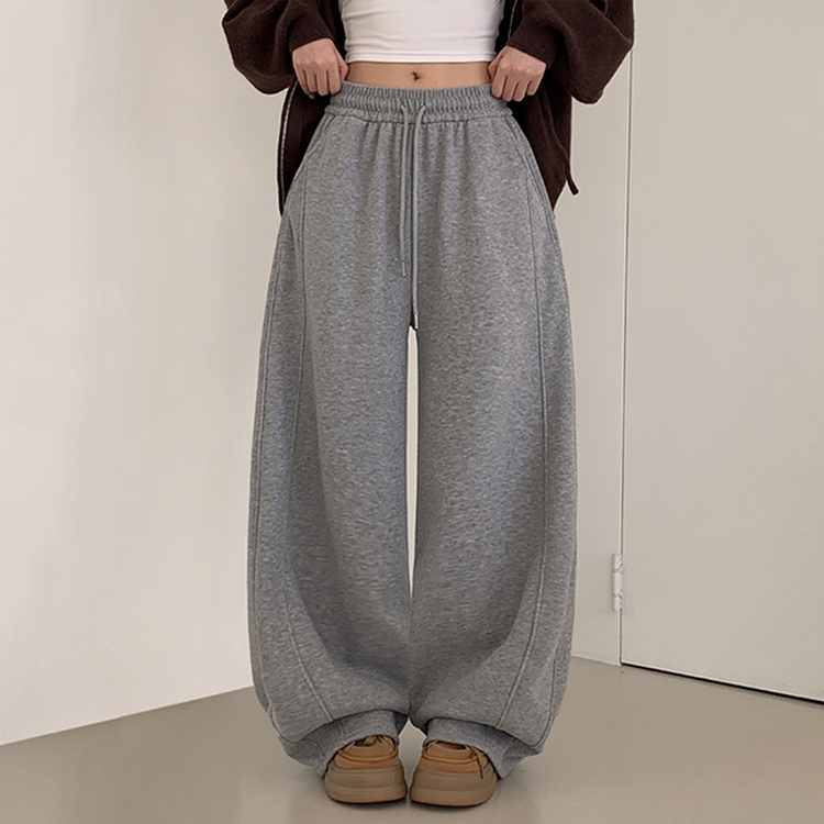 【起毛】サイドスリットトレーニングパンツ GRAY