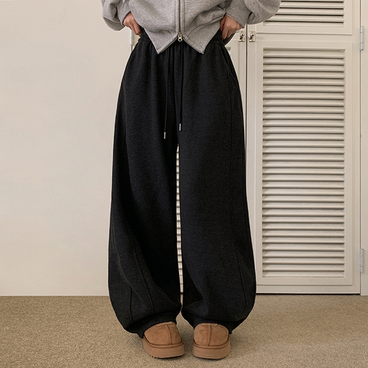 【起毛】サイドスリットトレーニングパンツ CHARCOAL