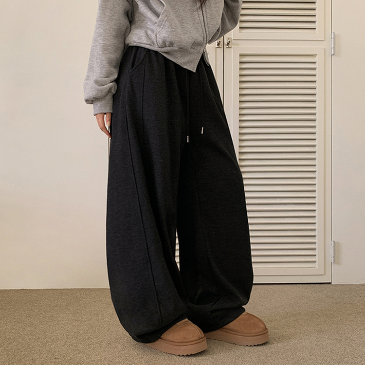 【起毛】サイドスリットトレーニングパンツ CHARCOAL