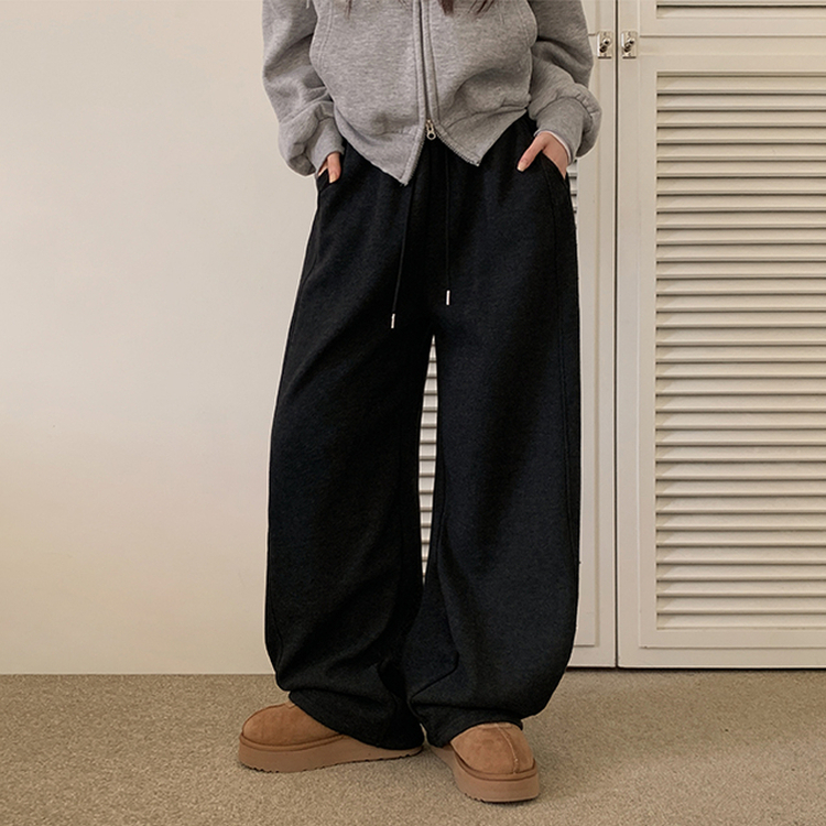 【起毛】サイドスリットトレーニングパンツ CHARCOAL