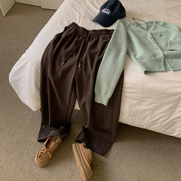 【起毛】サイドスリットトレーニングパンツ