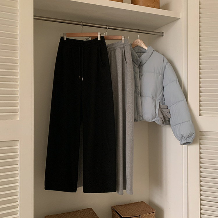 【起毛】サイドスリットトレーニングパンツ