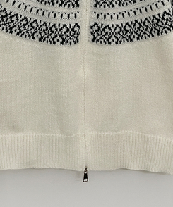 씨오노르딕패턴루즈핏니트투웨이후드집업