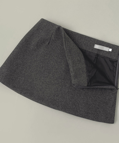 깔끔 모직 허얇골넓 A라인 연말 스커트