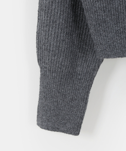 ラグランフードニットジップアップ(6color)