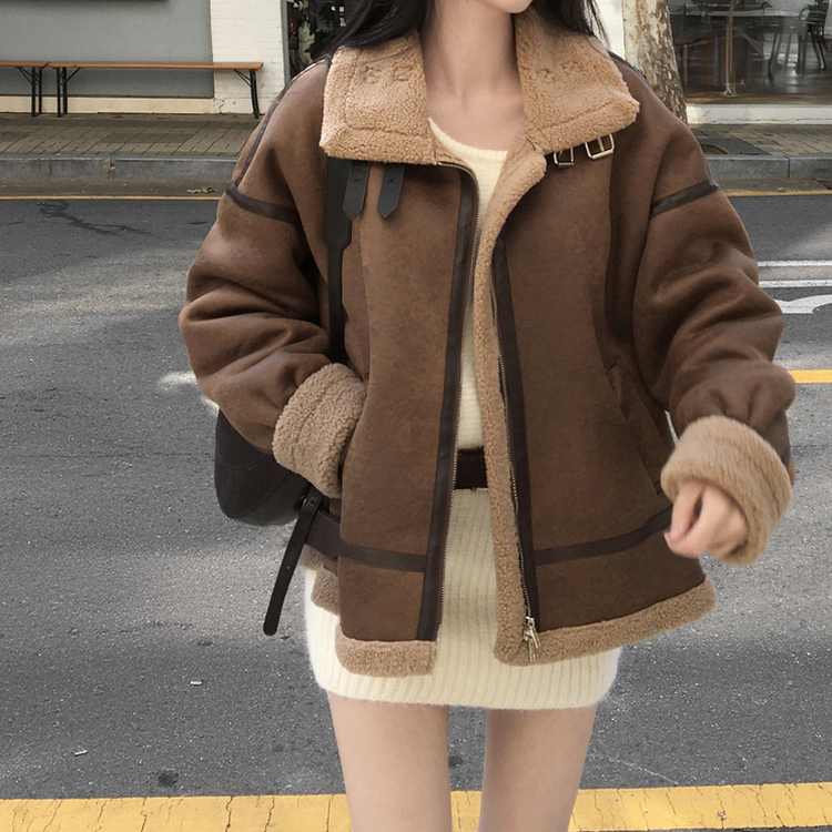 유앤 벨트 세트 앙고라 긴팔 미니 니트 원피스 아이보리