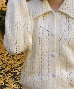 캐린 니트 가디건 아이보리