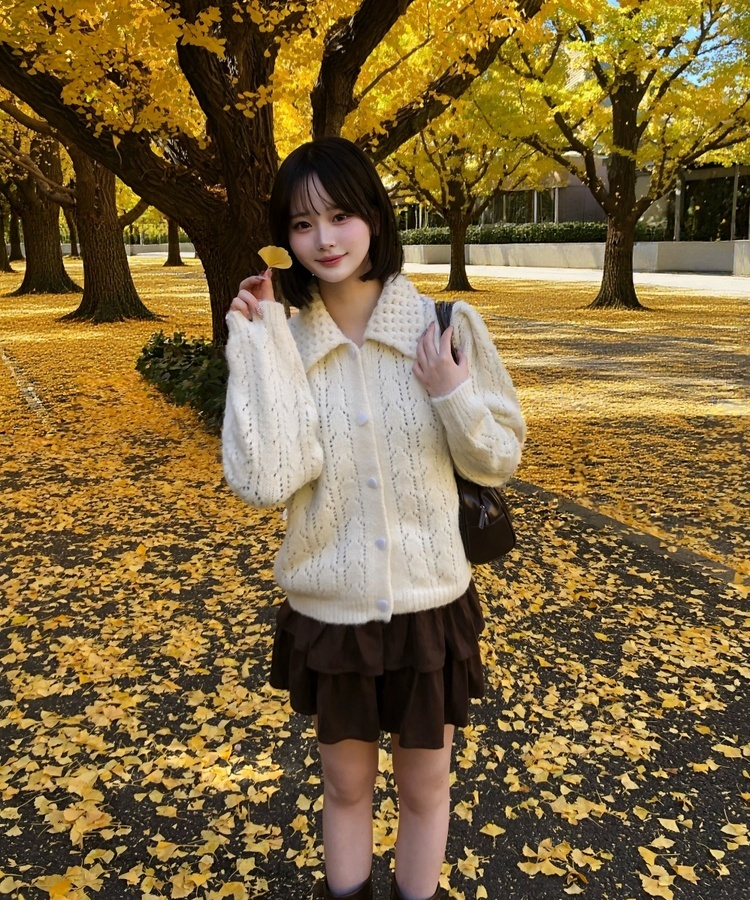 캐린 니트 가디건 아이보리