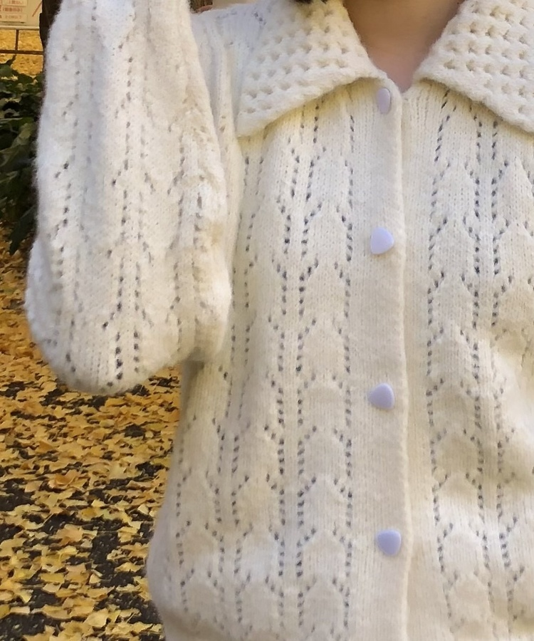 캐린 니트 가디건 아이보리