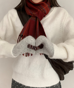 ビンテージタータンチェックマフラー RED