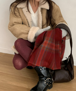 ビンテージタータンチェックマフラー RED