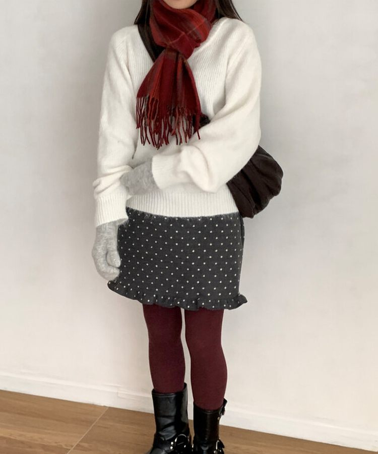 ビンテージタータンチェックマフラー RED