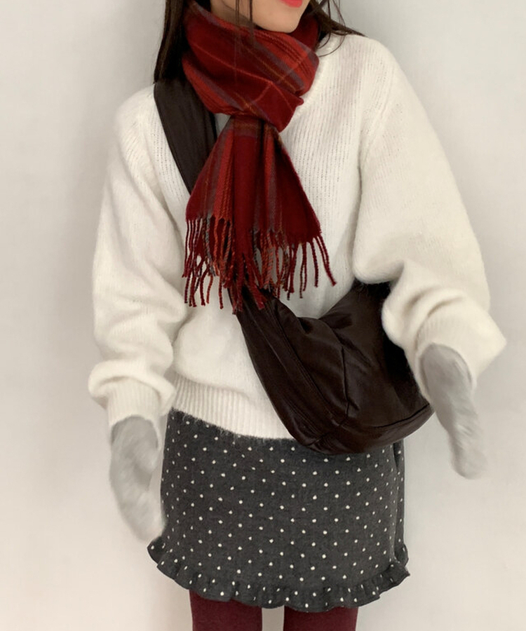 ビンテージタータンチェックマフラー RED