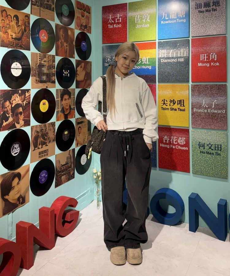 호피 키링 빈티지 미니 숄더백 차콜