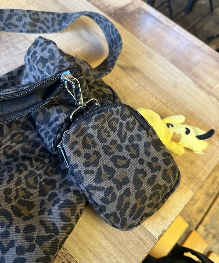 호피 키링 빈티지 미니 숄더백 차콜