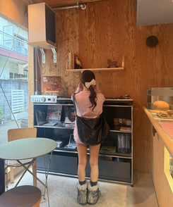 ラウンドオーバーサイズニット PINK