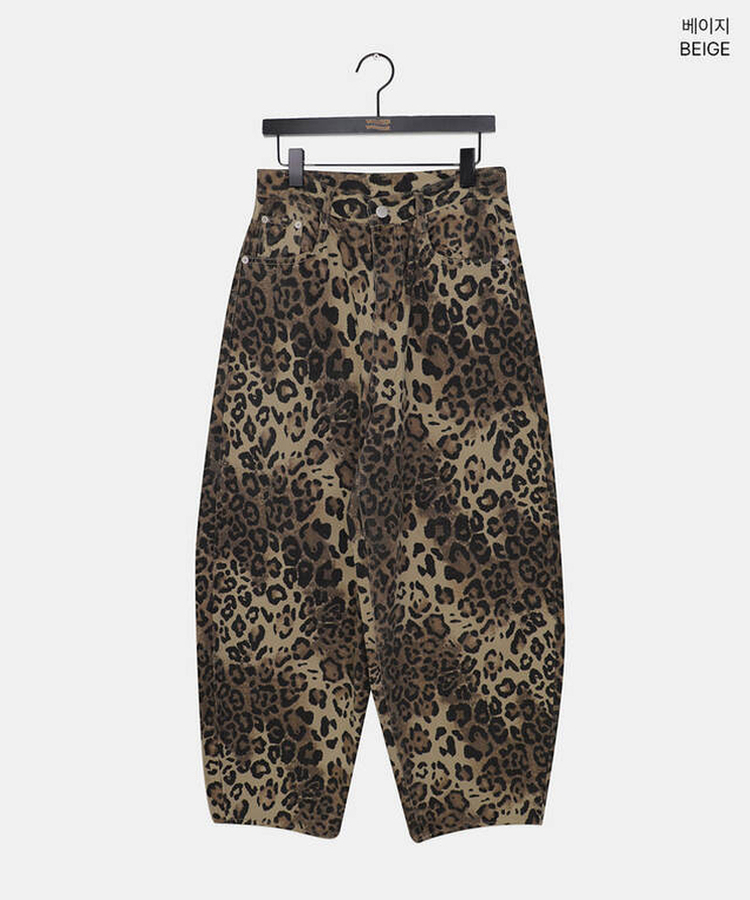 レオパードバルーンオーバーフィットパンツ