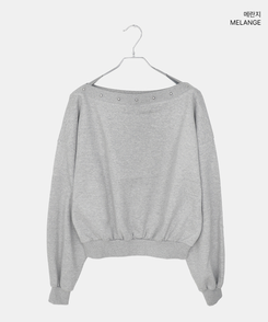 【起毛】オーバーフィットオフスタッド長袖