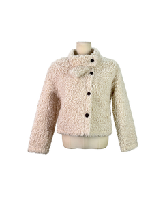 ムードハイネックボタンムートンジャケット