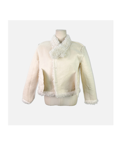 ムードハイネックボタンムートンジャケット