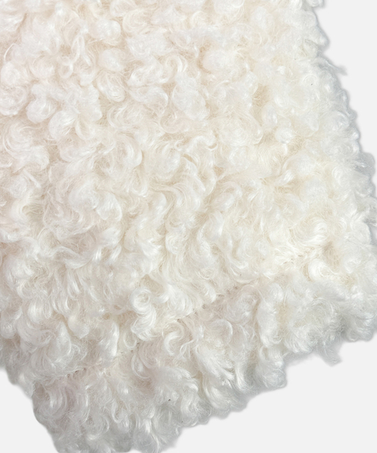 ムードハイネックボタンムートンジャケット