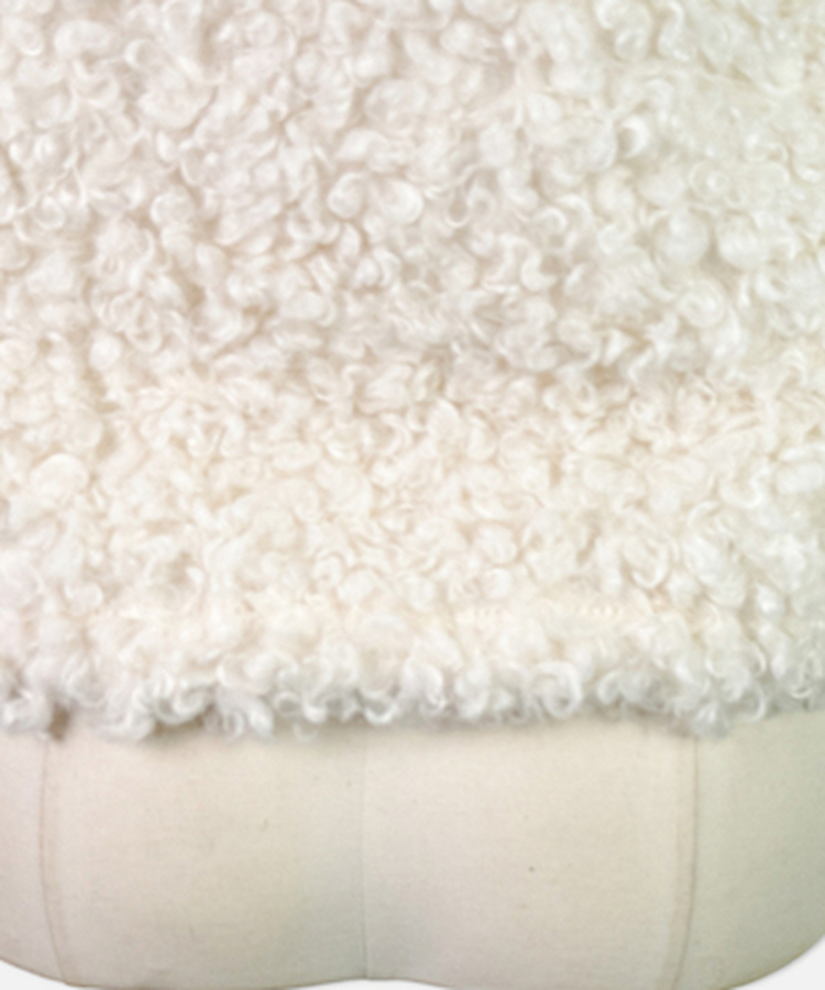 ムードハイネックボタンムートンジャケット