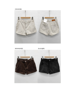 コーデュロイショートパンツ
