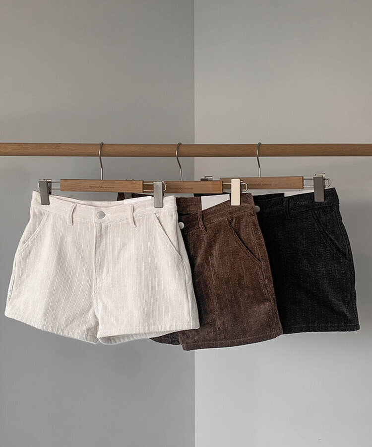 コーデュロイショートパンツ