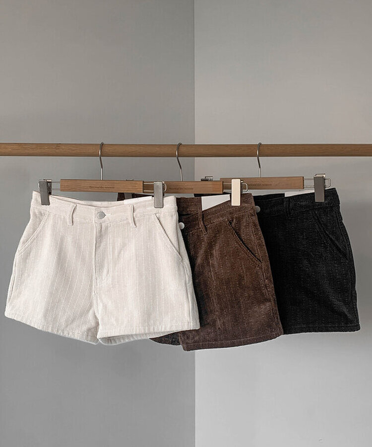 コーデュロイショートパンツ