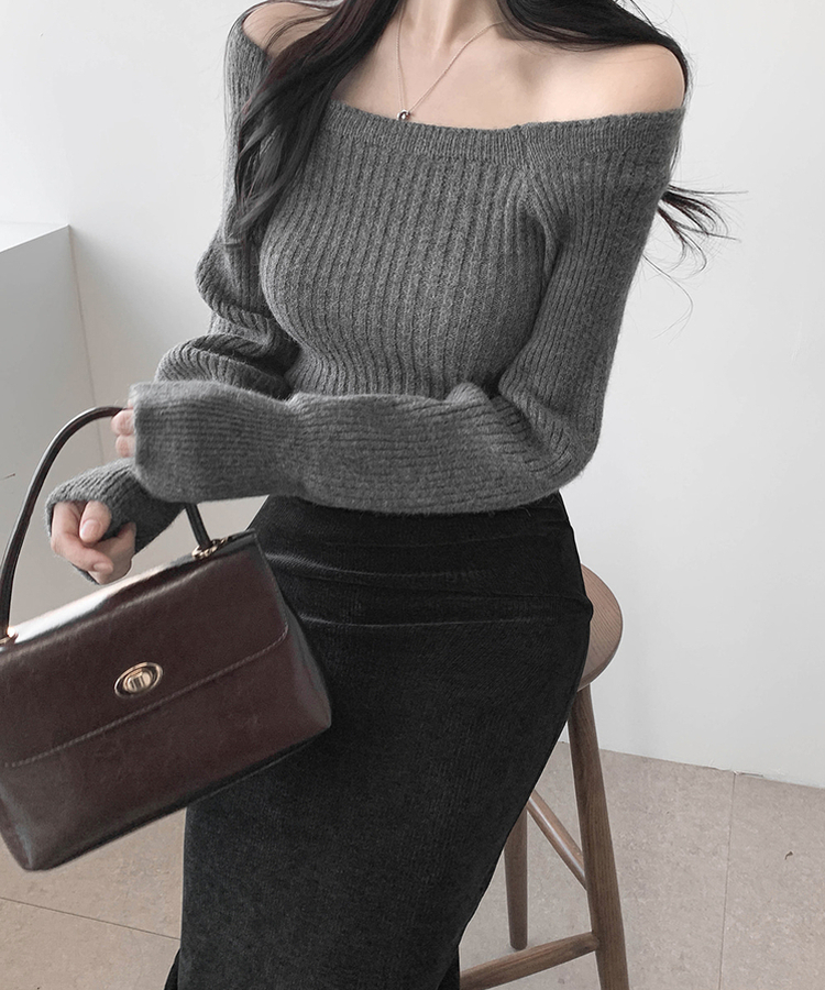 Hラインロングスカート BLACK