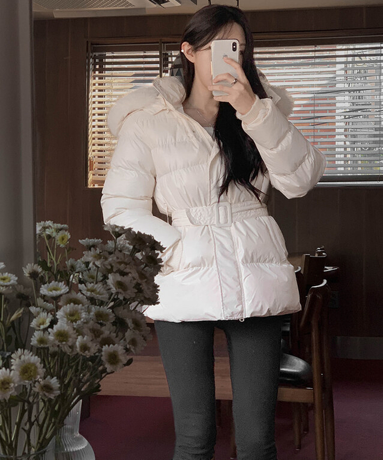 헤이브 벨티드 후드 패딩