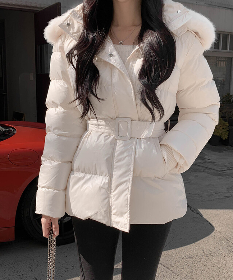 헤이브 벨티드 후드 패딩