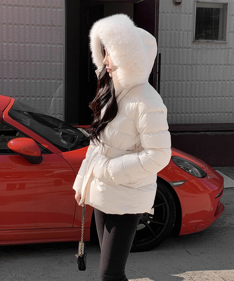 헤이브 벨티드 후드 패딩