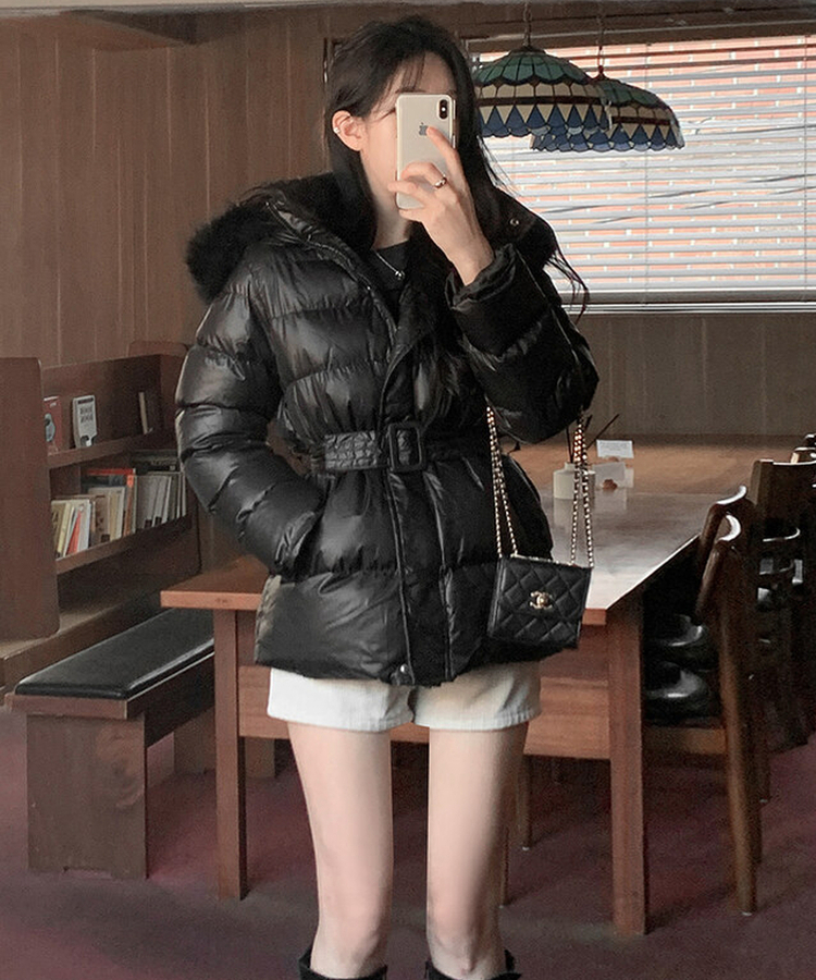 헤이브 벨티드 후드 패딩