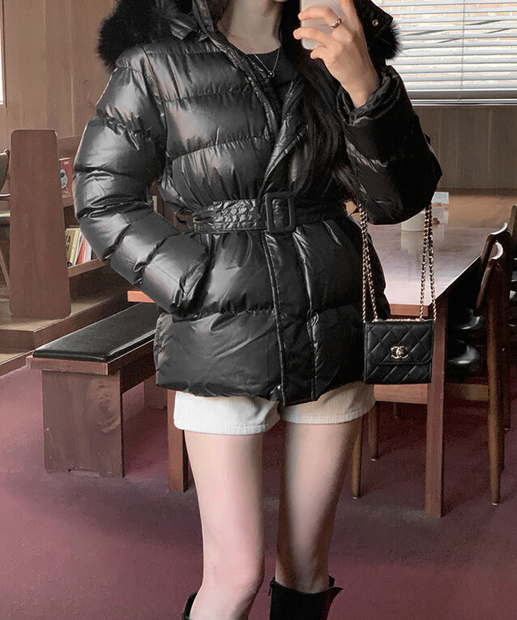 헤이브 벨티드 후드 패딩