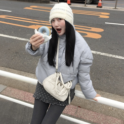 オーバーサイズボタンショートジャケット BLUE