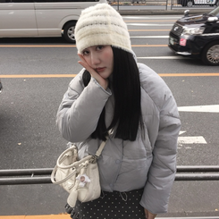 オーバーサイズボタンショートジャケット BLUE