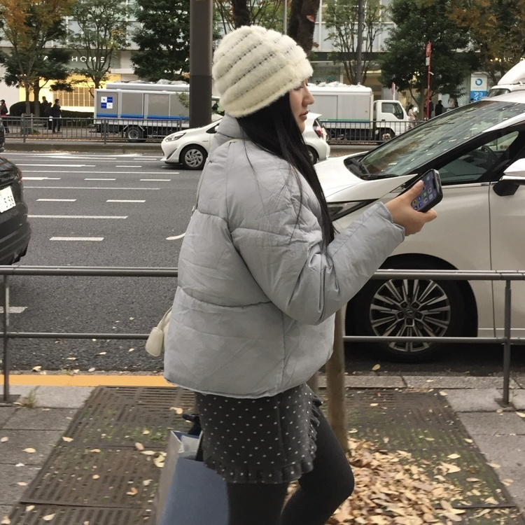 オーバーサイズボタンショートジャケット BLUE