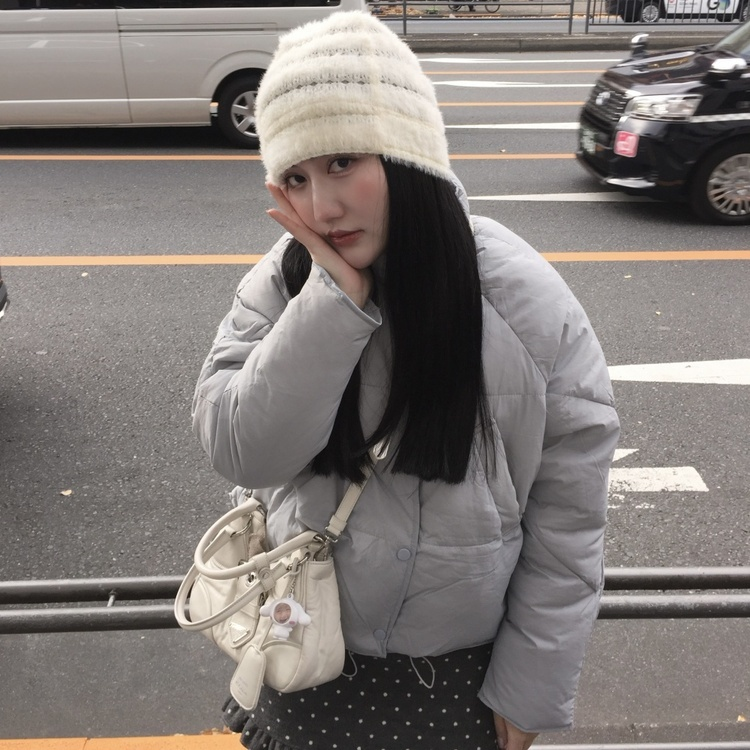 オーバーサイズボタンショートジャケット BLUE