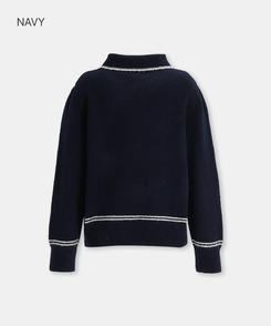 テディベアハーフジップアップ NAVY