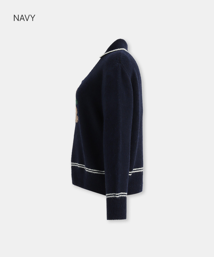 テディベアハーフジップアップ NAVY