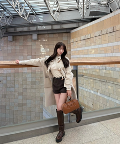 クラシックチェックミニスカート BROWN