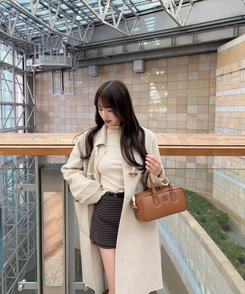 クラシックチェックミニスカート BROWN