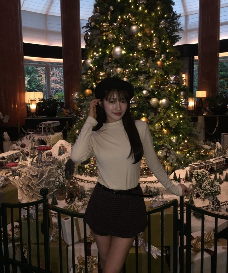 クラシックチェックミニスカート BROWN