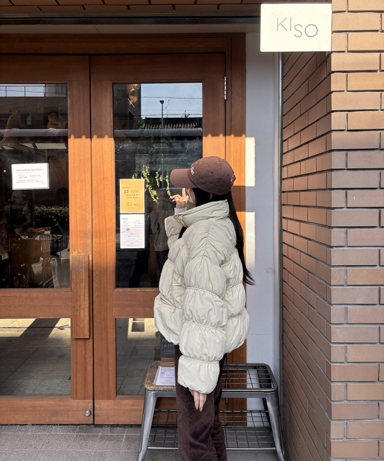 シャーリングキルティングダウン BEIGE