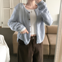 페니 홀터넥 스트랩 오프숄더 긴팔 크롭 티셔츠 화이트