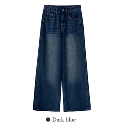 【丈別】ウォッシングハイウエストデニムパンツ