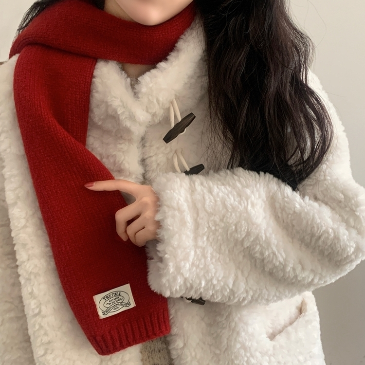 포베 뽀글퍼 떡볶이 덤블 하프 코트 자켓