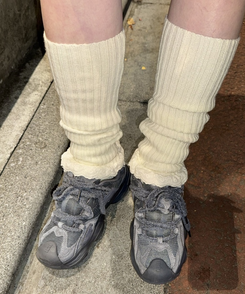レースニットレッグウォーマー IVORY